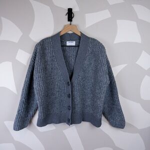 Old Navy Charcoal Rib Knit Cardigan | M